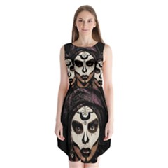 Voodoo  Witch  Sleeveless Chiffon Dress   by Valentinaart