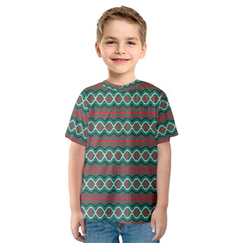 Ethnic Geometric Pattern Kids  Sport Mesh Tee by linceazul