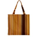 Brown Verticals Lines Stripes Colorful Zipper Grocery Tote Bag View2