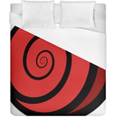 Double Spiral Thick Lines Black Red Duvet Cover (california King Size) by Mariart
