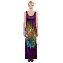 Live Green Brain Goniastrea Underwater Corals Consist Small Maxi Thigh Split Dress by Mariart