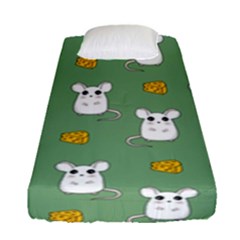 Cute Mouse Pattern Fitted Sheet (single Size) by Valentinaart