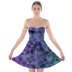 Triangle Tile Mosaic Pattern Strapless Bra Top Dress by Nexatart