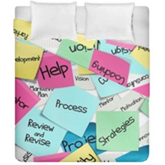 Stickies Post It List Business Duvet Cover Double Side (california King Size) by Celenk