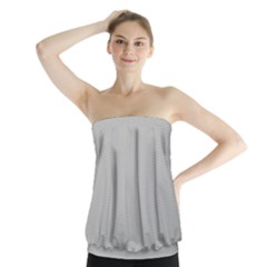 Grey And White Simulated Carbon Fiber Strapless Top by PodArtist