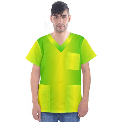 Pattern Men s V-neck Scrub Top by gasi