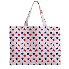 Patriotic Red White Blue Stars Usa Zipper Mini Tote Bag by Celenk