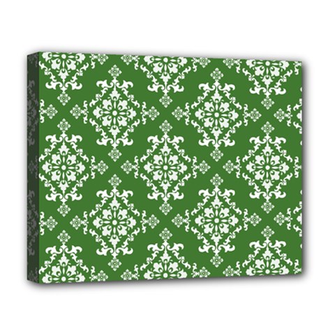 St Patrick S Day Damask Vintage Deluxe Canvas 20  X 16   by BangZart