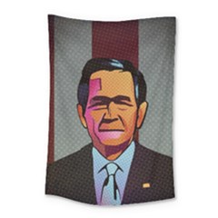 George W Bush Pop Art President Usa Small Tapestry by BangZart