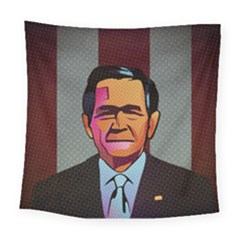 George W Bush Pop Art President Usa Square Tapestry (large) by BangZart
