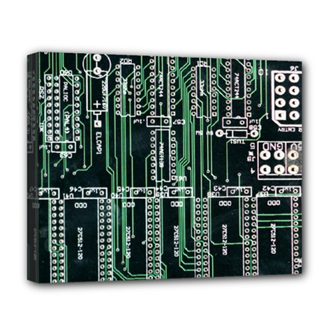 Printed Circuit Board Circuits Deluxe Canvas 20  X 16   by Celenk