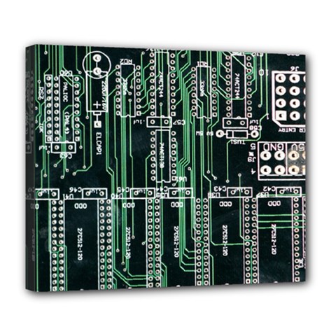 Printed Circuit Board Circuits Deluxe Canvas 24  X 20   by Celenk