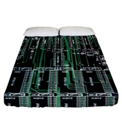 Printed Circuit Board Circuits Fitted Sheet (california King Size) by Celenk