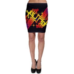 Board Conductors Circuits Bodycon Skirt by Celenk