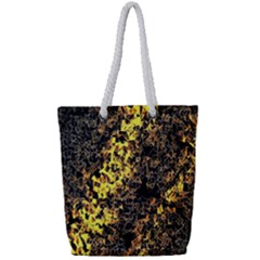 The Background Wallpaper Gold Full Print Rope Handle Tote (small) by Celenk