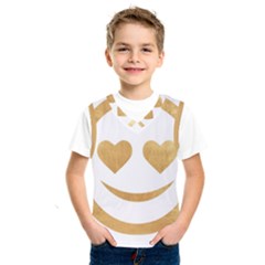 Gold Smiley Face Kids  Sportswear by NouveauDesign