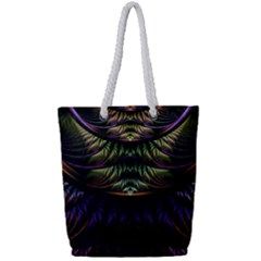 Fractal Colorful Pattern Fantasy Full Print Rope Handle Tote (small) by Celenk