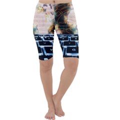 Ransomware Cyber Crime Security Cropped Leggings  by Celenk