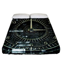 Time Machine Science Fiction Future Fitted Sheet (queen Size) by Celenk