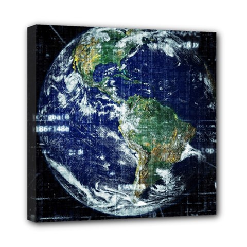 Earth Internet Globalisation Mini Canvas 8  X 8  by Celenk
