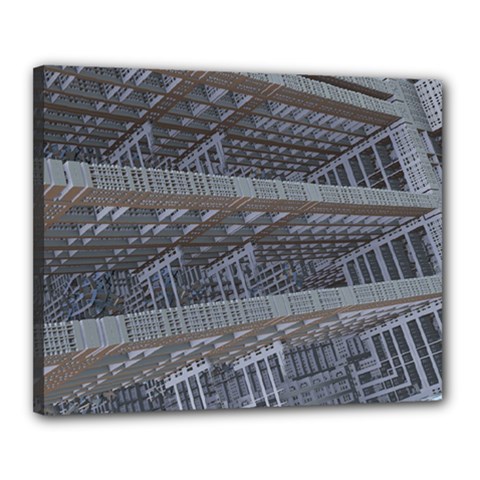 Ducting Construction Industrial Canvas 20  X 16  by Celenk