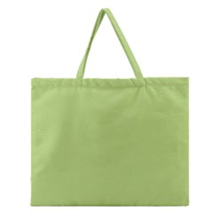 Grassy Green Zipper Large Tote Bag by snowwhitegirl