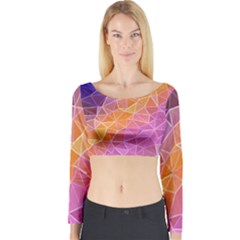 Crystalized Rainbow Long Sleeve Crop Top by NouveauDesign