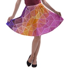 Crystalized Rainbow A-line Skater Skirt by NouveauDesign