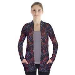 Blackberry Open Front Pocket Cardigan by Chihuahua