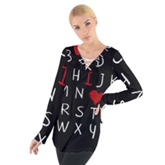 Love Alphabet Tie Up Tee by Valentinaart