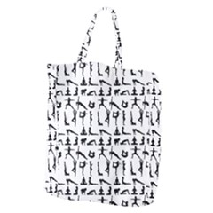 Yoga Pattern Giant Grocery Zipper Tote by Valentinaart