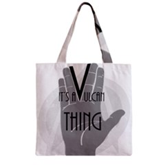 It s A Vulcan Thing Zipper Grocery Tote Bag by Howtobead