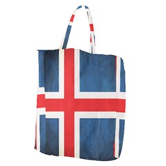 Iceland Flag Giant Grocery Zipper Tote by Valentinaart