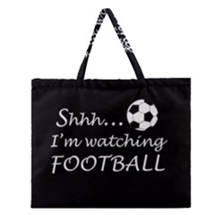 Football Fan  Zipper Large Tote Bag by Valentinaart