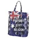 Football is my religion Giant Grocery Zipper Tote View2