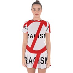 2000px No Racism Svg Drop Hem Mini Chiffon Dress by demongstore