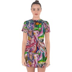 Budha Denied The Shine Of The World Drop Hem Mini Chiffon Dress by bestdesignintheworld