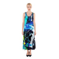 My Brain Reflecrion 1/1 Sleeveless Maxi Dress by bestdesignintheworld