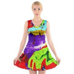 Untitled Island 2 V-neck Sleeveless Dress by bestdesignintheworld