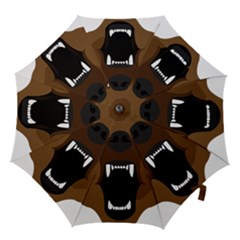 Bear Brown Set Paw Isolated Icon Hook Handle Umbrellas (medium) by Nexatart