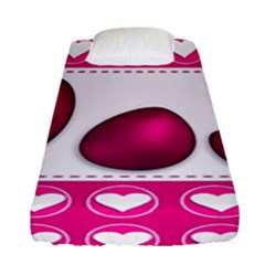 Love Celebration Easter Hearts Fitted Sheet (single Size) by Sapixe