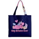 Long distance lover - Cute Unicorn Zipper Grocery Tote Bag View2