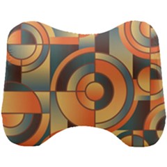 Background Abstract Orange Blue Head Support Cushion by Nexatart