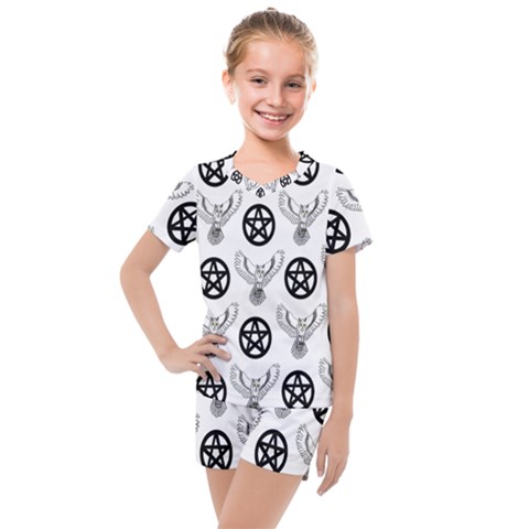 Owls And Pentacles Kids  Mesh Tee And Shorts Set by IIPhotographyAndDesigns