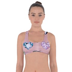 Gem Hearts And Rose Gold Got No Strings Sports Bra by NouveauDesign