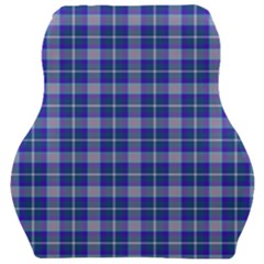 Blue Teal Plaid Car Seat Velour Cushion  by snowwhitegirl