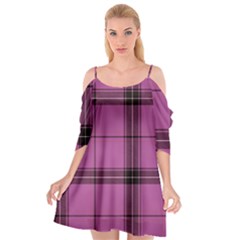 Violet Plaid Cutout Spaghetti Strap Chiffon Dress by snowwhitegirl