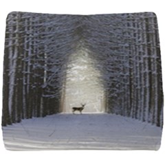 Trees Nature Snow Deer Landscape Winter Seat Cushion by Alisyart