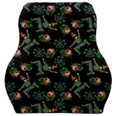 Vintage Jester Floral Pattern Car Seat Velour Cushion  by snowwhitegirl