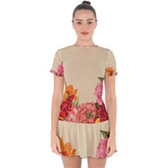 Flower 1646035 1920 Drop Hem Mini Chiffon Dress by vintage2030